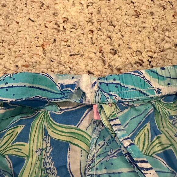 Lilly Pulitzer S Georgia May Tall Me Palazzo Pants Blue Preppy Resort Blue Sea - Picture 9 of 12